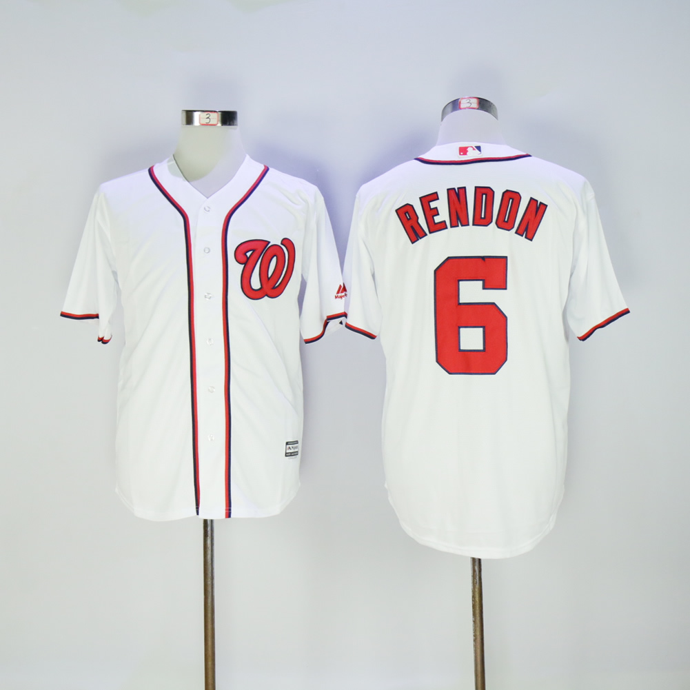 Men Washington Nationals #6 Rendon White MLB Jerseys->washington nationals->MLB Jersey